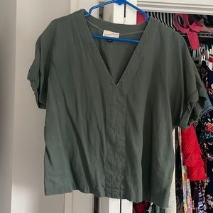 Green Linen Top